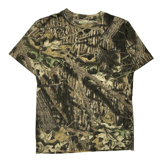 Vintage Hunting Mossy Oak T-Shirt - Medium Camo Cotton