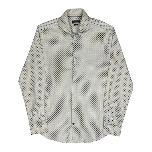 Tommy Hilfiger Slim Fit Shirt - Large White Cotton