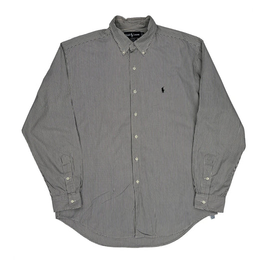 Ralph Lauren Striped Shirt - Large Black & White Cotton