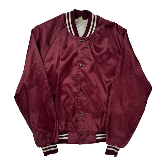 Aggie 96 Fm Aurura College Varsity Jacket - Large Burgundy Polyester