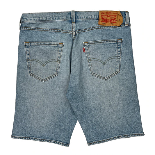Levis Denim Shorts - 34W 10L Light Wash Cotton
