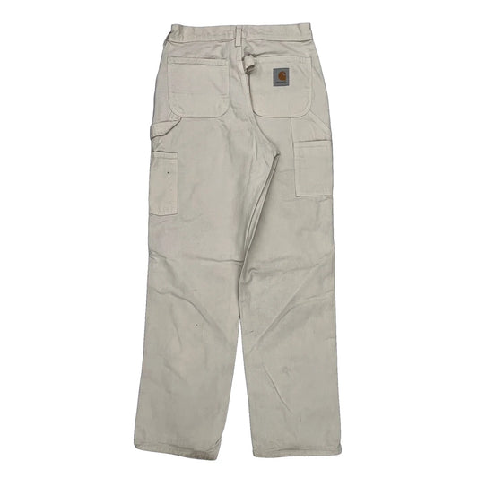 Carhartt Carpenter Trousers - 28W 31L Beige Cotton