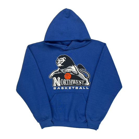 Northwest Basketball Russell Athletic Graphic Hoodie - Medium Blue Cotton