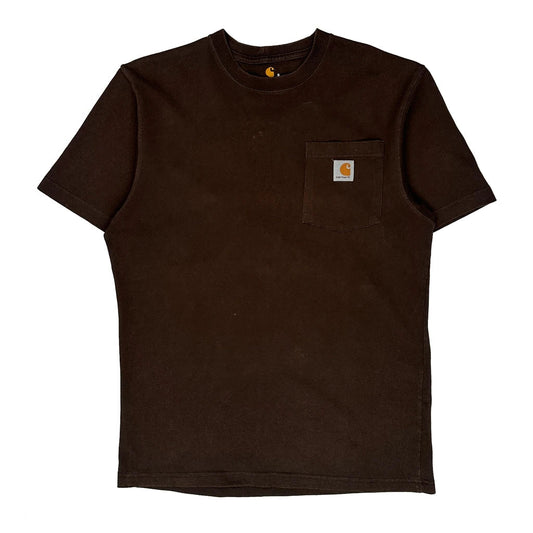 Vintage Carhartt T-Shirt - Small Brown Cotton