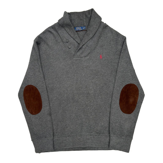 Polo By Ralph Lauren Collared Jumper - XL Grey Cotton