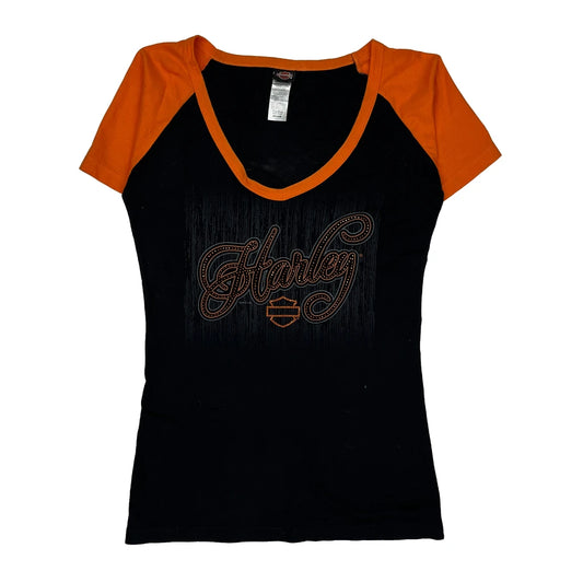 Grand Canyon Harley Davidson Graphic T-Shirt - Medium Black Cotton