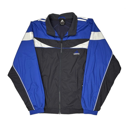 Vintage Adidas Track Jacket - Large Black Nylon