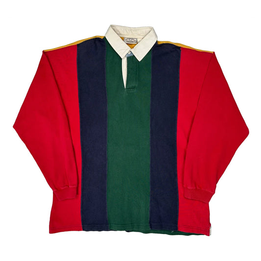 Granby Club Striped Rugby Shirt - Large Multicoloured Cotton