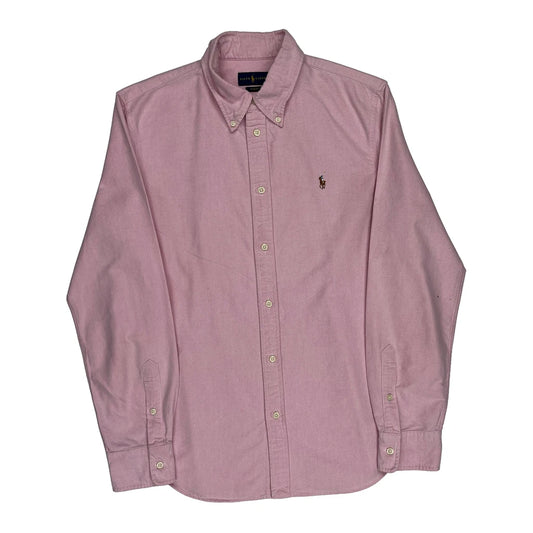 Ralph Lauren Slim Fit Shirt - Large Pink Cotton