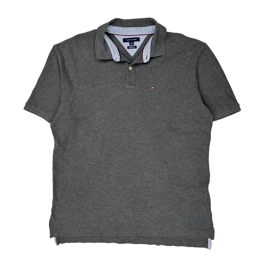 Tommy Hilfiger Polo Shirt - XL Grey Cotton