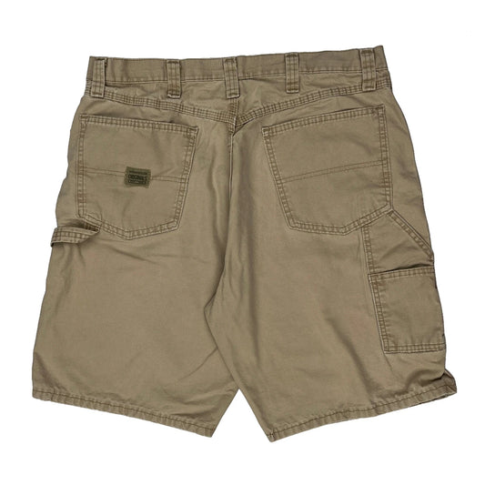Wrangler Cargo Shorts - 36W 9L Beige Cotton