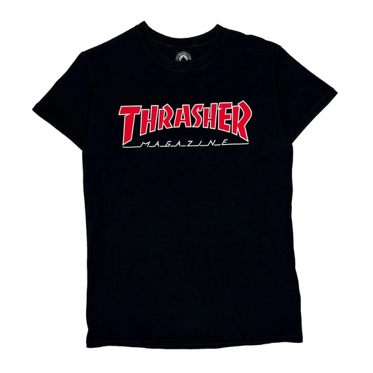 Thrasher Graphic T-Shirt - Small Black Cotton