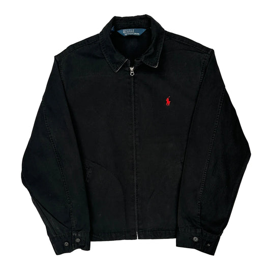 Vintage Polo By Ralph Lauren Harrington Jacket - Large Black Cotton