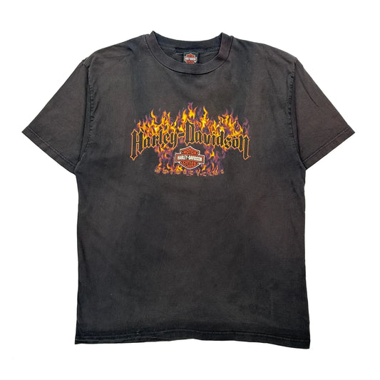 Harley Container Bremen, Germany Harley Davidson Graphic T-Shirt - 2XL Black Cotton