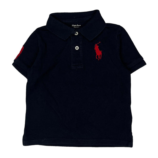 Age 2 Ralph Lauren Polo Shirt - 2XS Navy Cotton