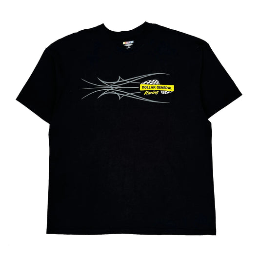 Dollar General Racing Nascar Graphic T-Shirt - 2XL Black Cotton