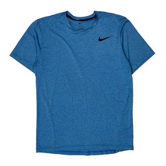 Vintage Nike T-Shirt - Medium Blue Polyester
