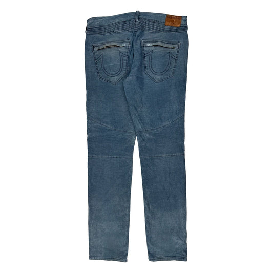 True Religion Contrast Stitch Jeans - 33W 30L Blue Cotton