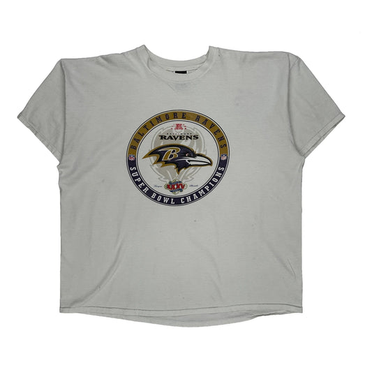 Baltimore Ravens Nike Football T-Shirt - 2XL White Cotton