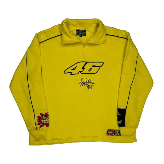Vale46 Dainese Graphic 1/4 Zip - XL Yellow Cotton