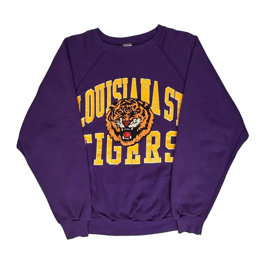Lsu Tigers Nfl College Sweatshirt - Large Purple Cotton Blend
