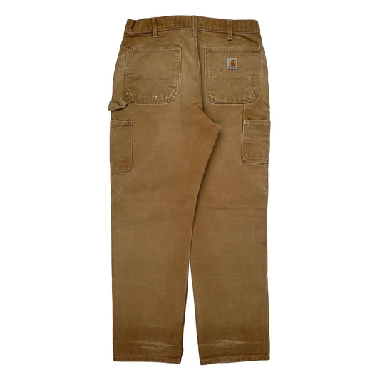 Carhartt Double Knee Carpenter Trousers - 32W 32L Brown Cotton