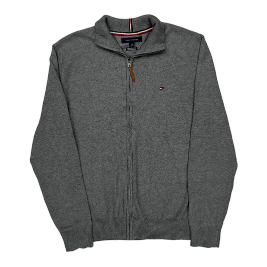 Tommy Hilfiger Zip Up - Large Grey Cotton