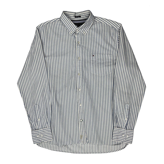 Tommy Hilfiger Striped Shirt - Large White Cotton