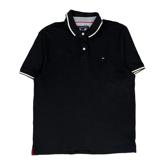 Tommy Hilfiger Polo Shirt - Large Black Cotton