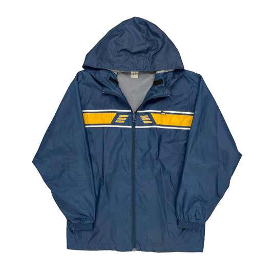 Adidas Striped Windbreaker - XL Yellow Polyester