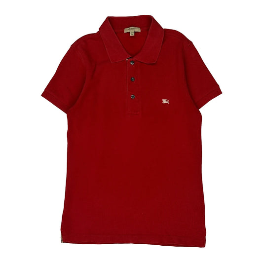 Vintage Burberry Polo Shirt - XS Red Cotton