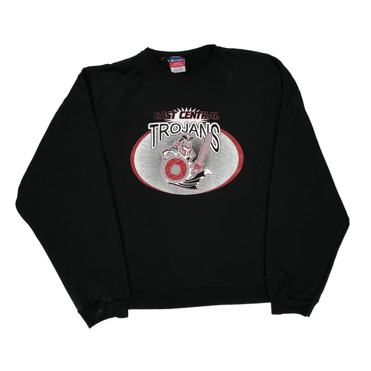 East Central Trojans Champion College Sweatshirt - 2XL Black Cotton