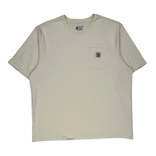 Carhartt T-Shirt - 2XL Cream Cotton