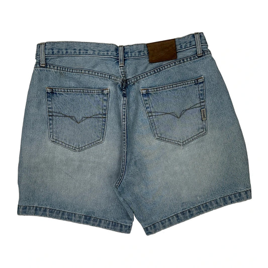 Guess Denim Shorts - 32W UK 12 Light Wash Cotton