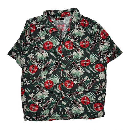 Enjoy Coca-Cola Hawaiian Shirt - XL Black Cotton