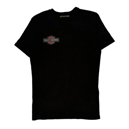 Harley Davidson Graphic T-Shirt - Small Black Cotton