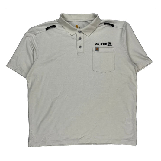 Carhartt Polo Shirt - XL Cream Cotton