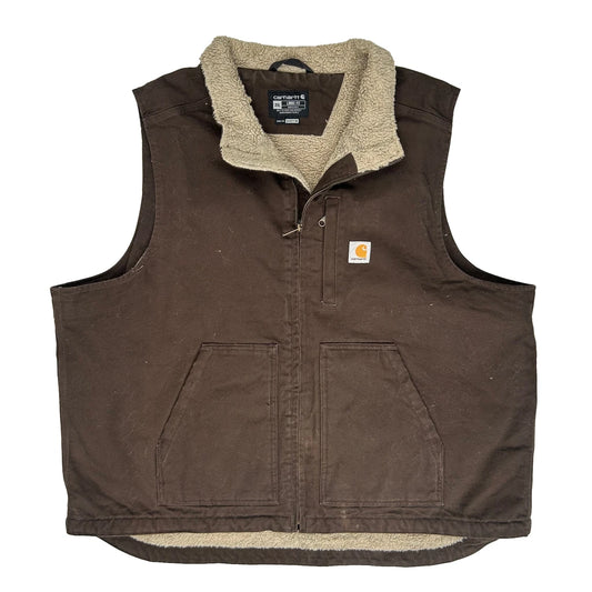 Carhartt Gilet - 2XL Brown Faux Fur