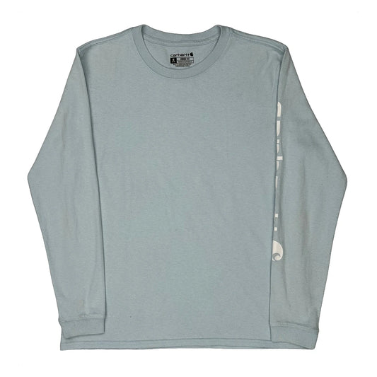 Carhartt Long Sleeve T-Shirt - Medium Blue Cotton