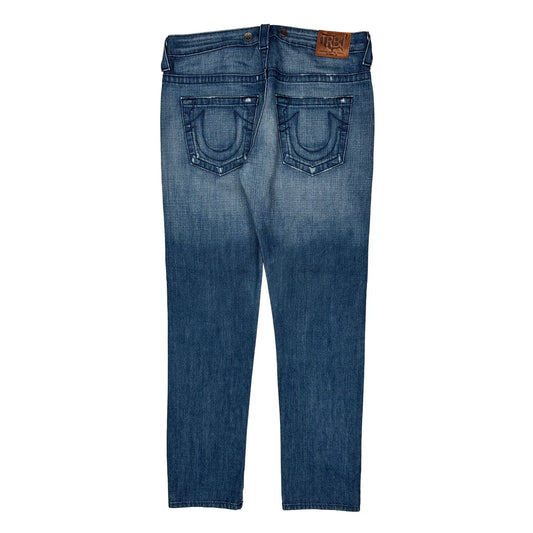 Vintage True Religion Slim Fit Jeans - 33W 31L Blue Cotton