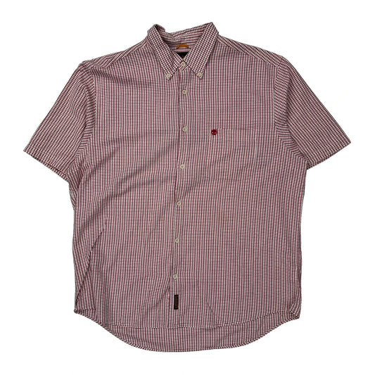 Timberland Checked Short Sleeve Shirt - XL White Cotton