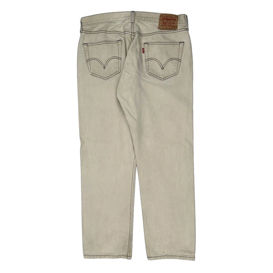 501 Levis Jeans - 34W 29L Beige Cotton