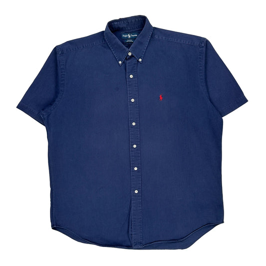 Blake Ralph Lauren Short Sleeve Shirt - Large Blue Cotton