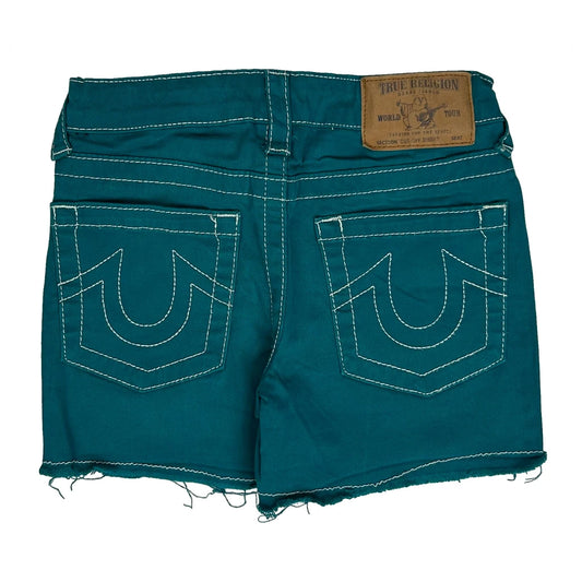 Age 7 True Religion Shorts - Medium Green Cotton