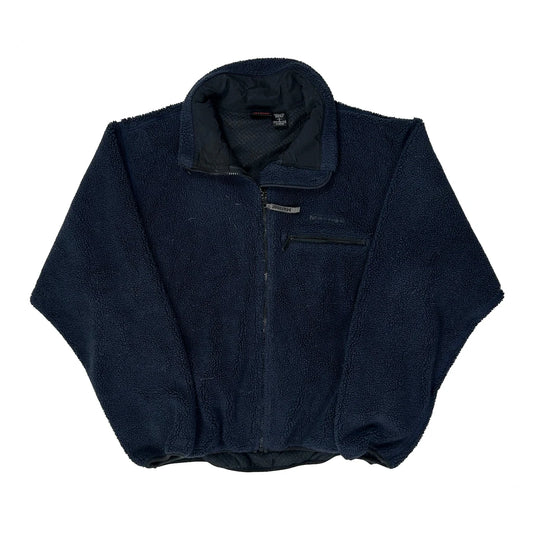 Made In USA Marmot Hiking Fleece Jacket - Large Navy Polyester