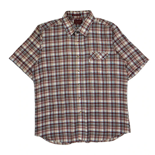 Levis Checked Short Sleeve Shirt - XL Multicoloured Cotton