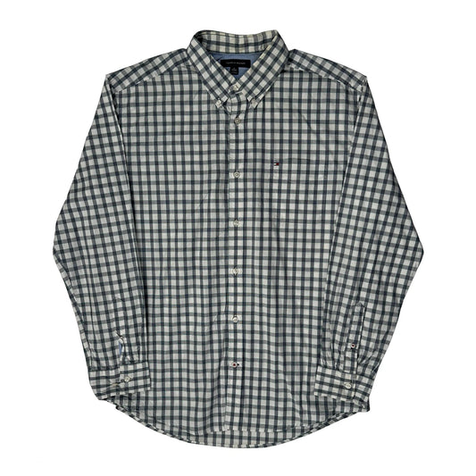 Tommy Hilfiger Checked Shirt - XL White Cotton