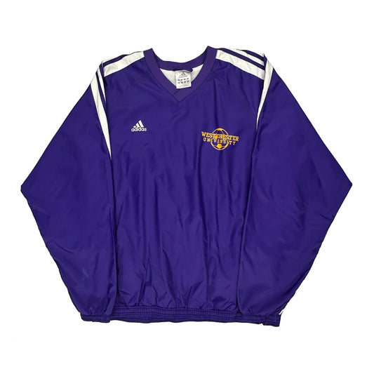 Westchester University Adidas College Windbreaker - Large Purple Polyester