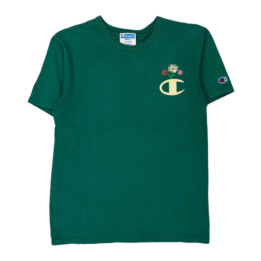 Champion T-Shirt - Small Green Cotton