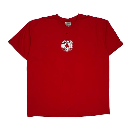 Vintage Boston Red Sox Nike Graphic T-Shirt - 2XL Red Cotton